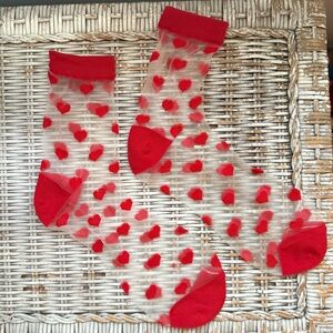 Red Heart Sheer Socks - Never Worn